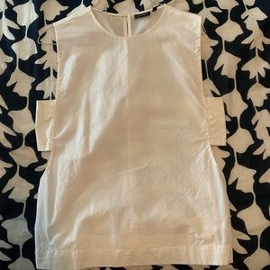 White, small, Kate Spade Saturday tank top with slits in side